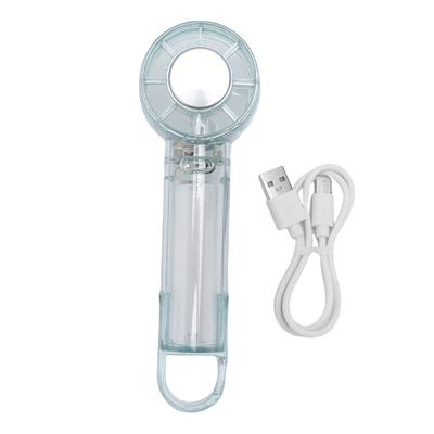 Portable Handheld Fan 3 Gears Transparent Body USB Rechargeable Desktop Handheld Fan for Outdoor