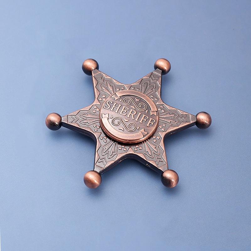 Hexagonal Star Metal Fingertip Gyroscope Fidget Spinner Silent Bearing Hand Cranked Stress Relief Toy Suitable For Children