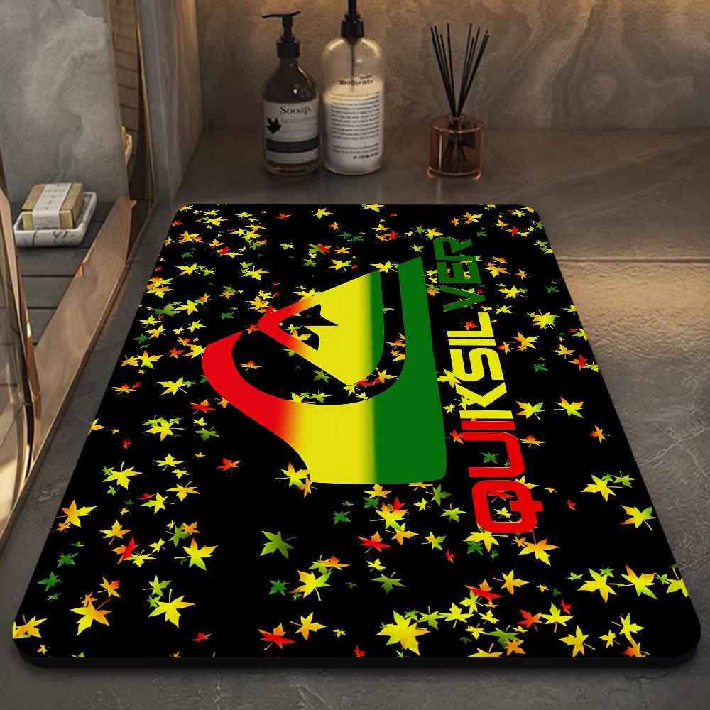 Surf Brand Q-Quiksilver Floor Mat Rectangle Anti-slip Home Soft Badmat Front Door Indoor Outdoor Mat el Decor Mat