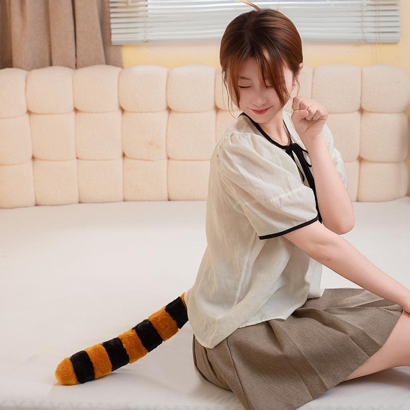 Creative Simulation Animal Tiger Leopard Tail Plush Toy Lion Tail Doll Children's Stage Performance Props