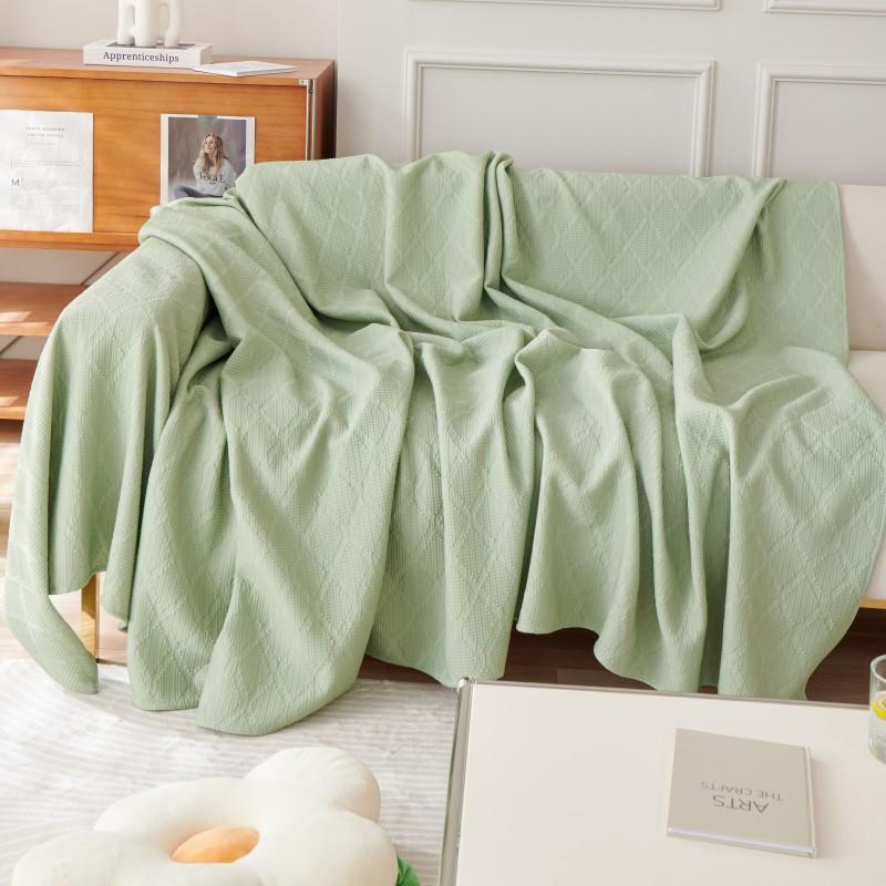 Sofabezug aus Stoff für den Sommer, Sofakissen aus Eisseide, staubdicht, kratzfest, ein ganzes Stück All-Inclusive-Sofatuch im kleinen frischen pastoralen Stil