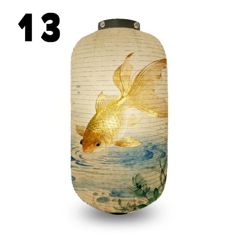 Japanese Style Koi Fish Pattern Lantern Restaurant Bistro Izakaya Yakitori Shop Decoration Festival Party Decor Cloth Lantern