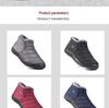Unisex Plus Size Fleece-Lined Cotton Snow Boots for Middle-Aged & Elderly - Warm, Slip-On, Low-Cut Design
