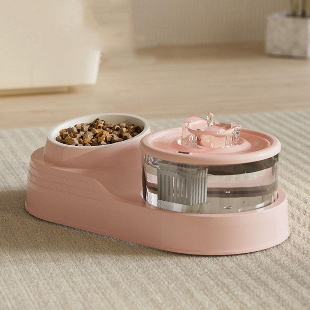 Mute 2-in-1 Pets Water Fountain Auto Filter Pet Water Dispenser Practical Pet Feeder  for Home