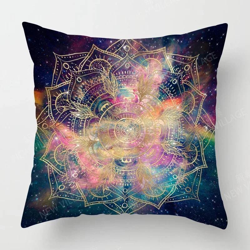 Fall Home Decor Autumn Living Room Throw Pillow Cover Sofa Boho Cushion Cover Mandala