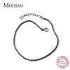 Modian Sale Starlight Kettenarmband für Damen, Mode, Sterling-Silber 925, schlichtes schwarzes Armband, edles Schmuckzubehör