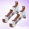 2pcs Curtain Rod Bracket Metal Double Bracket For 28/30Mm Curtain Rails Wall Mount Support Adjustable Up Down Aluminum Alloy