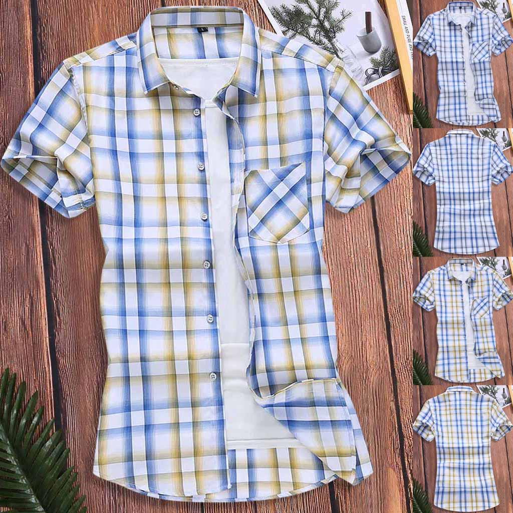 

Модные мужские тонкие свободные гавайские футболки с короткими рукавами и отложным воротником с принтом, топы