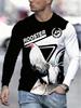 Rooster Graphic Men's T-Shirt Y2k Long Sleeve Mens Tops Oversize Crew Neck Unisex Tee Shirt Autumn Personality Men's Clothing