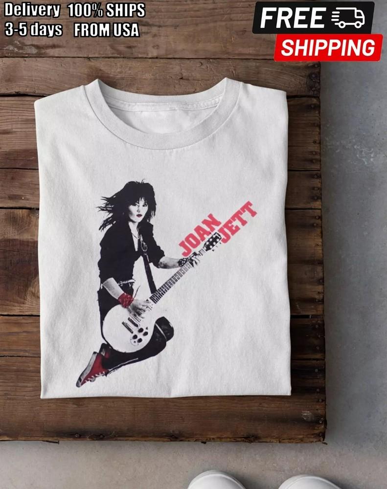 Joan Jett Guitar Girl and the Blackhearts S-234XL Black Shirt