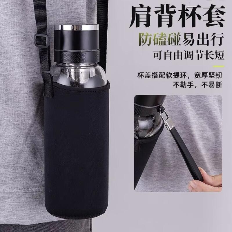 Shangqi Portable High Borosilicate Glass Water Bottle