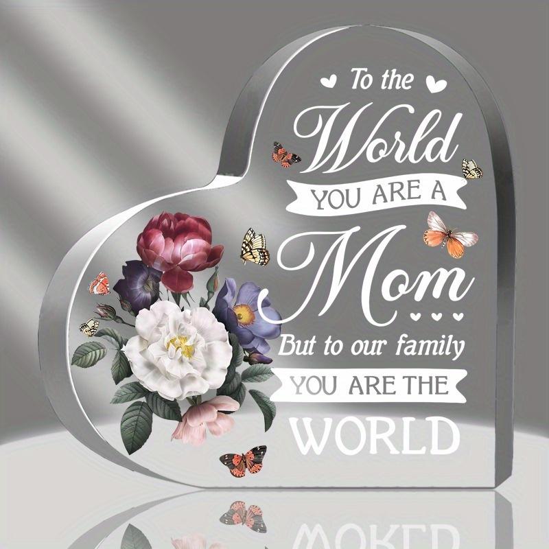 Delicate Heart Acrylic Gift - Versatile Present for Stepmother & Mother-in-Law with Photography Utility