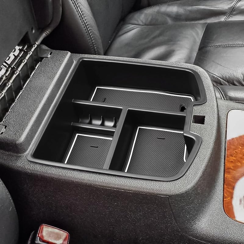 Center Console Organizer Compatible With 2007-2014 Chevy Silverado GMC Sierra Avalanche Tahoe Suburban Yukon Yukon XL Accessories, Floor Mounted