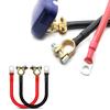 2PCS 50cm 2AWG Battery Cable with PVC Insulation for Use In Cars For Trucks Boats and Renewable Energy Systems
