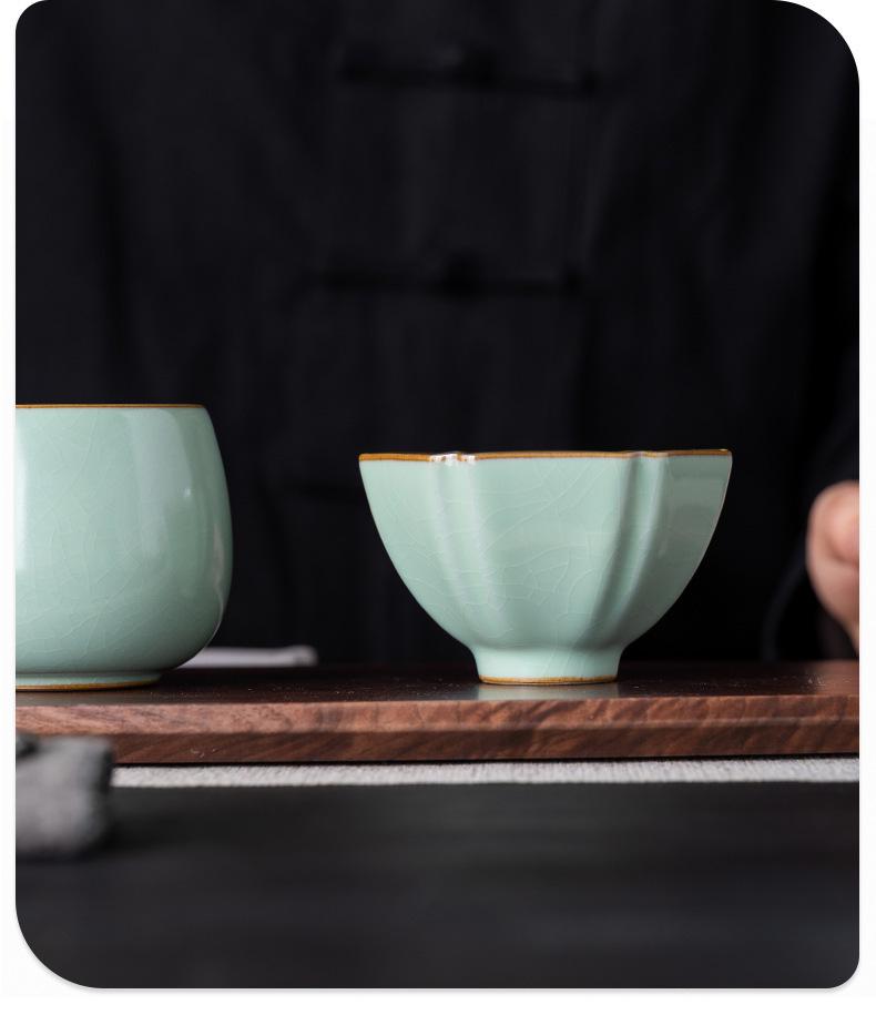 Sky Blue Ru Porcelain Gongfu Tea Master Cup - Personal Tea Tasting Set