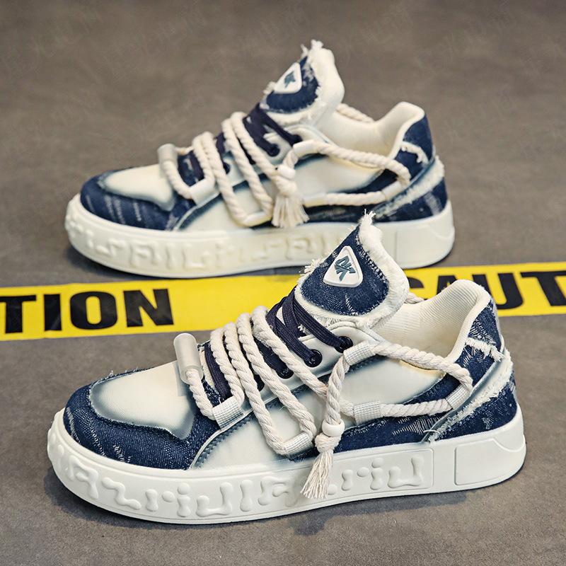 Men's shoes 2025 new thick-soled heightening casual board shoes men's niche design sports trendy shoes versatile little white shoes