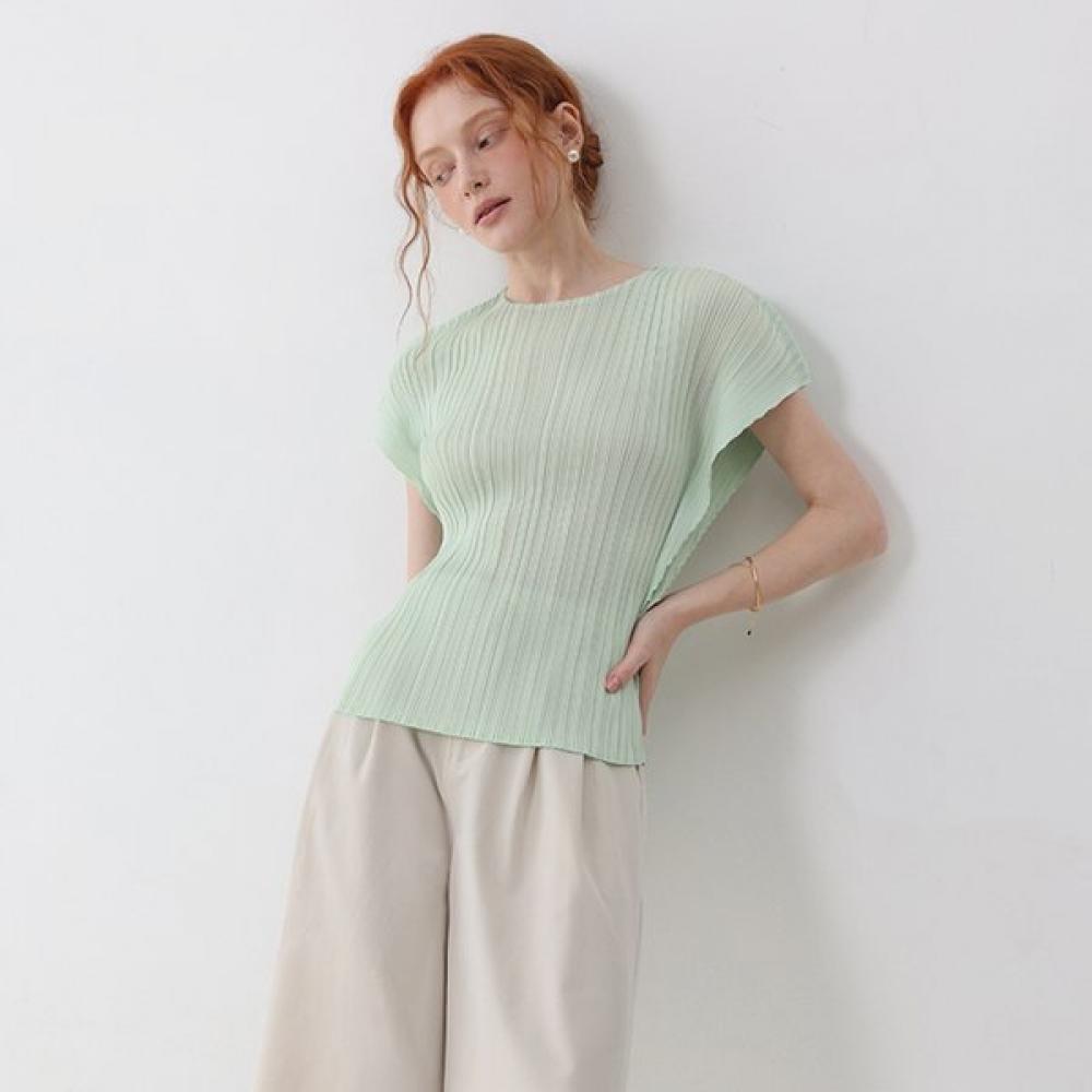 Fresh Pleats Blouse Plead Mood FREE/IVORY