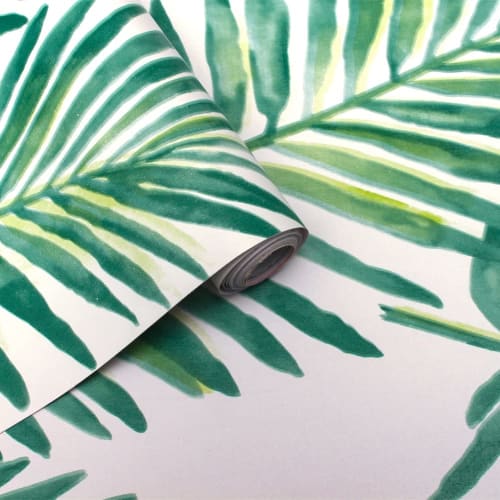 

Homya Removable Wallpaper Stickers, Waterproof, Remodeling Sheet, 45cm x 10m, Mildew-Resistant, Cutting Sheet, Self-Adhesive, Leaf Pattern, Nordic Sty