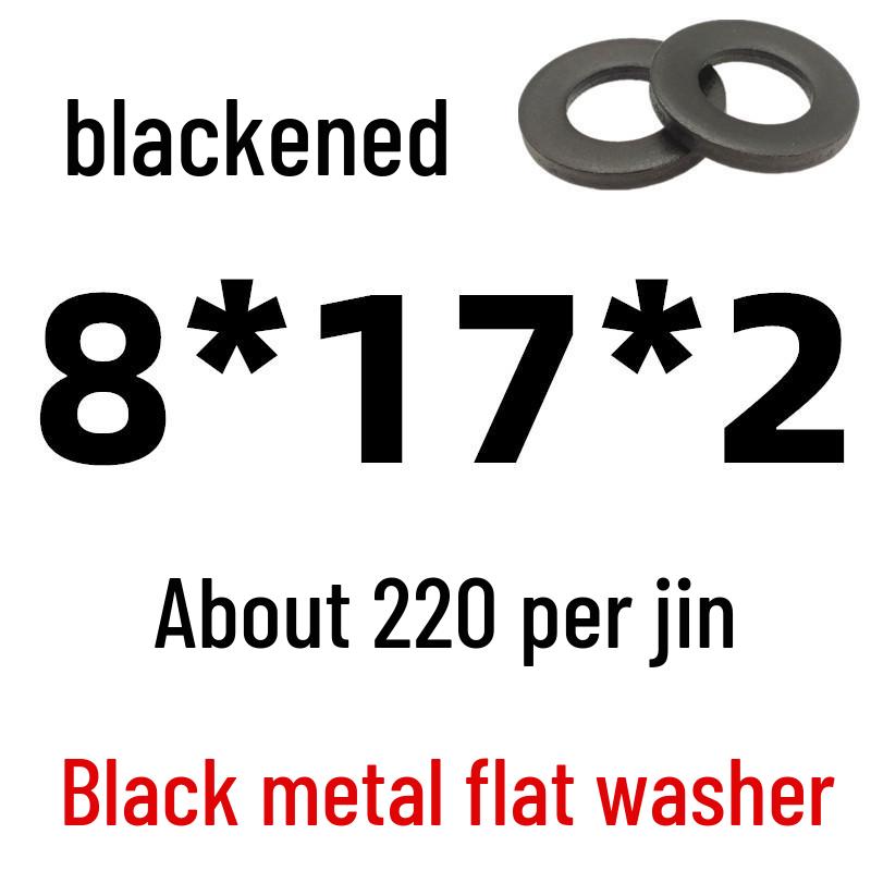Thickened Black Iron Flat Washer for Screws, Non-standard Round Design