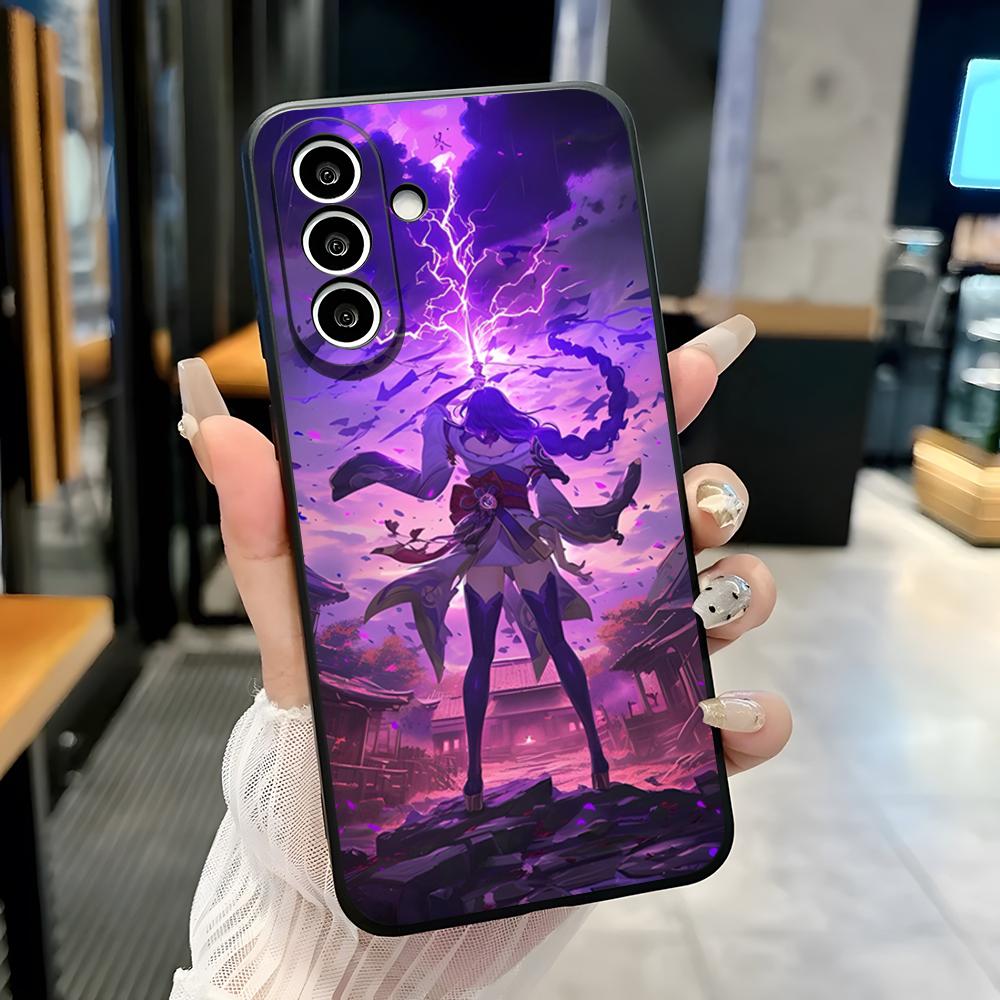R-Raiden Shogun Phone Case For Samsung A25 A13 A33 5G A54 A36 A35 A56 A52 A14 Shockproof Soft Cover