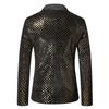 Herrenanzug, Smoking, Partymantel, Pailletten, Gentleman-Blazer, Jacke, Ein-Knopf-Anzug