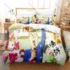 Warm Daily Anime Astro Note Character Pattern Duvet Cover + 2 Pillowcases Soft Microfiber Teen Room Bedding Home Textile