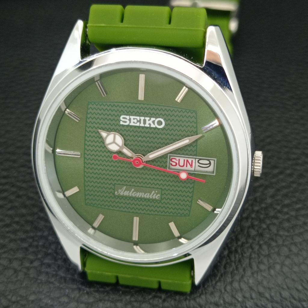 REFURBISHED VINTAGE SEIKO AUTOMATIC 6309A JAPAN MENS GREEN DIAL WATCH A443201-1