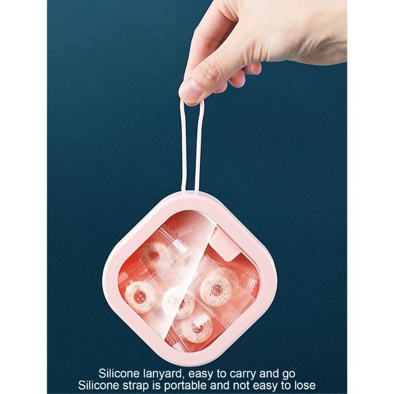 Hair Tie Organizer Portable Travel Qtip Holder Hair Accessories Storage Box Hair