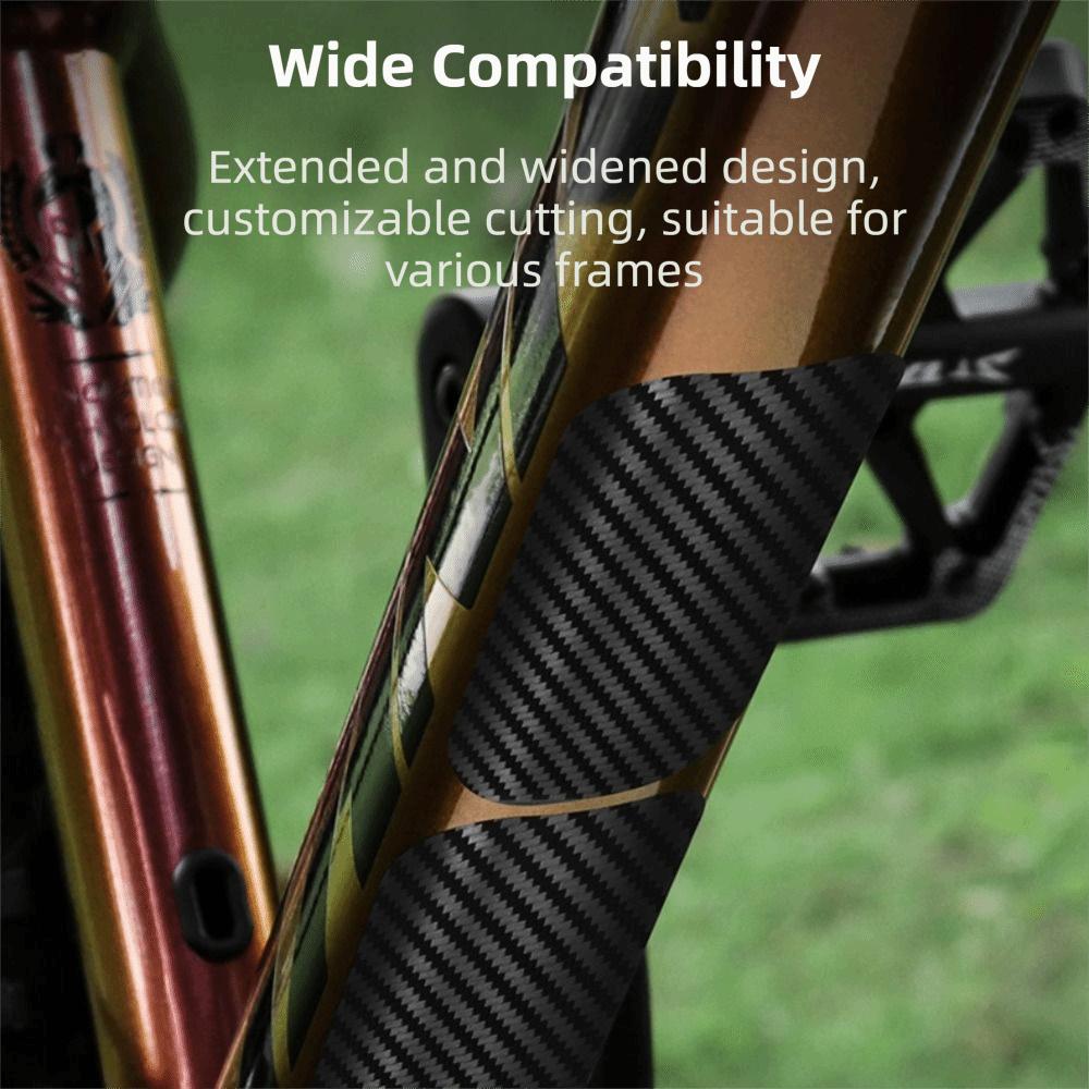 Carbon Fiber Look Bicycle Frame Sticker Water Resistant Frame Guard Patch Road Bikes