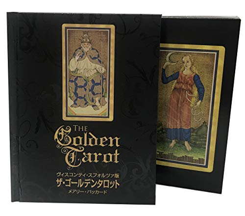 Visconti-Sforza Edition The Golden Tarot (78 Cards + 144-page Commentary Book + Tarot Cloth)