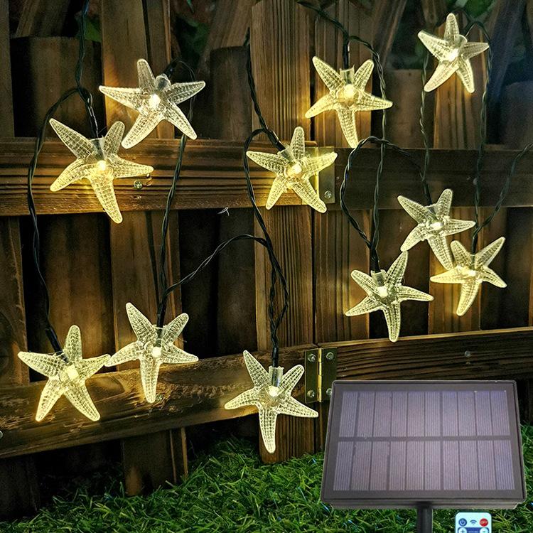 

Starfish Solar String Lights – Outdoor Waterproof Decoration for Gardens, Balconies, and Courtyards Solar 20 LED 5m Warm White 2 Modes