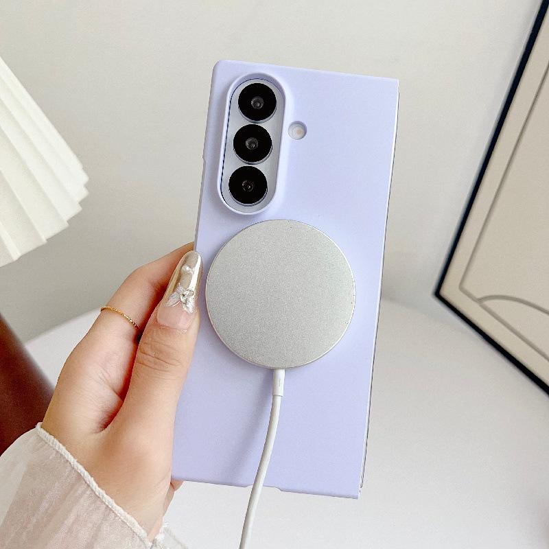 Samsung Z Fold7 Case: Iridescent Magnetic Ring, Drop-Proof, with Screen Protector