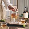 Japanese Glass Bar Sets Sake Pot Sake Set Wine Dispenser Chinese Baijiu Soju Shot Whisky Glass Flask Barware Gift Wine Decanter