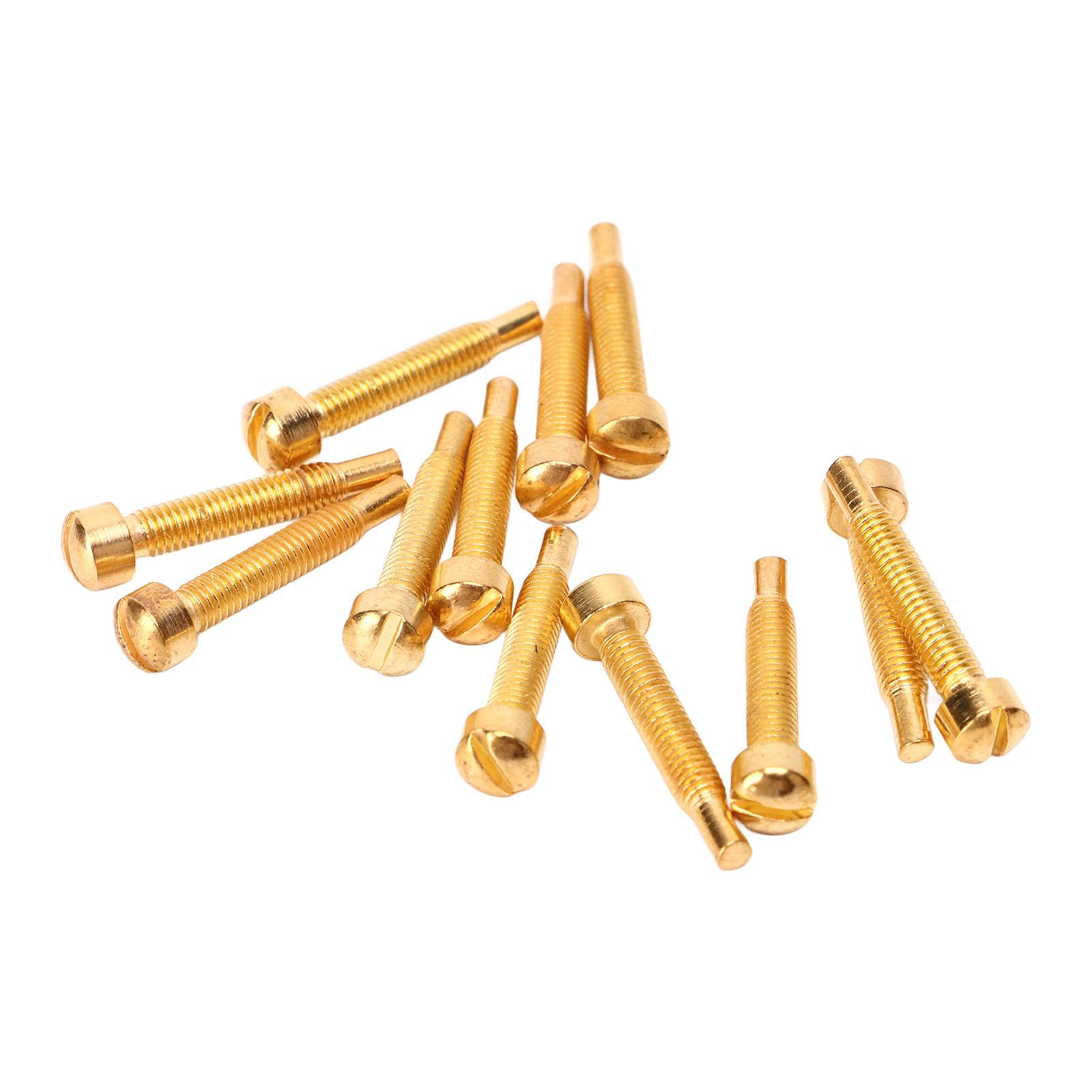 

12 шт. Винты для крепления грифа гитары, Аксессуары для хамбакерных звукоснимателей, Детали для бас-гитары, Фурнитура, Золото золотой