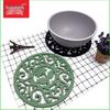 Chrysanthemum-Shaped Silicone Placemat - Round, Anti-Scald, Heat-Resistant Pad, Hollowed-Out, Thickened, Medium-Sized.