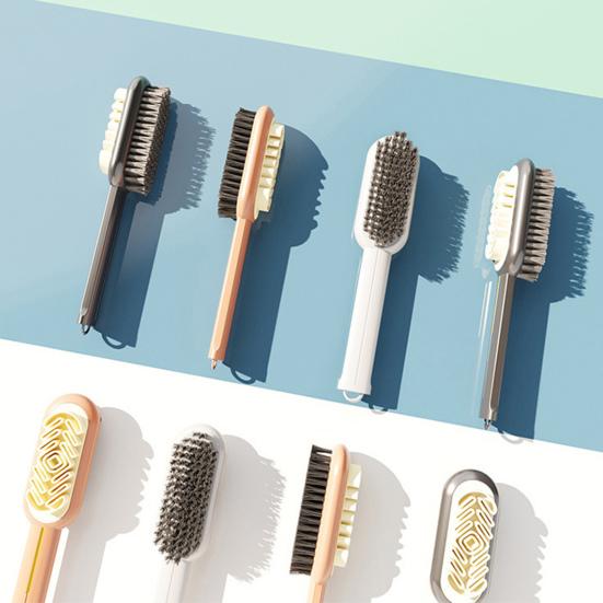 1/2/3Pcs Cleaning Brush Double-Sided Shoe Cleaning Brush with Hard Bristles And Soft Silicone Massage Bumps Shoe Cleaning Scrubber