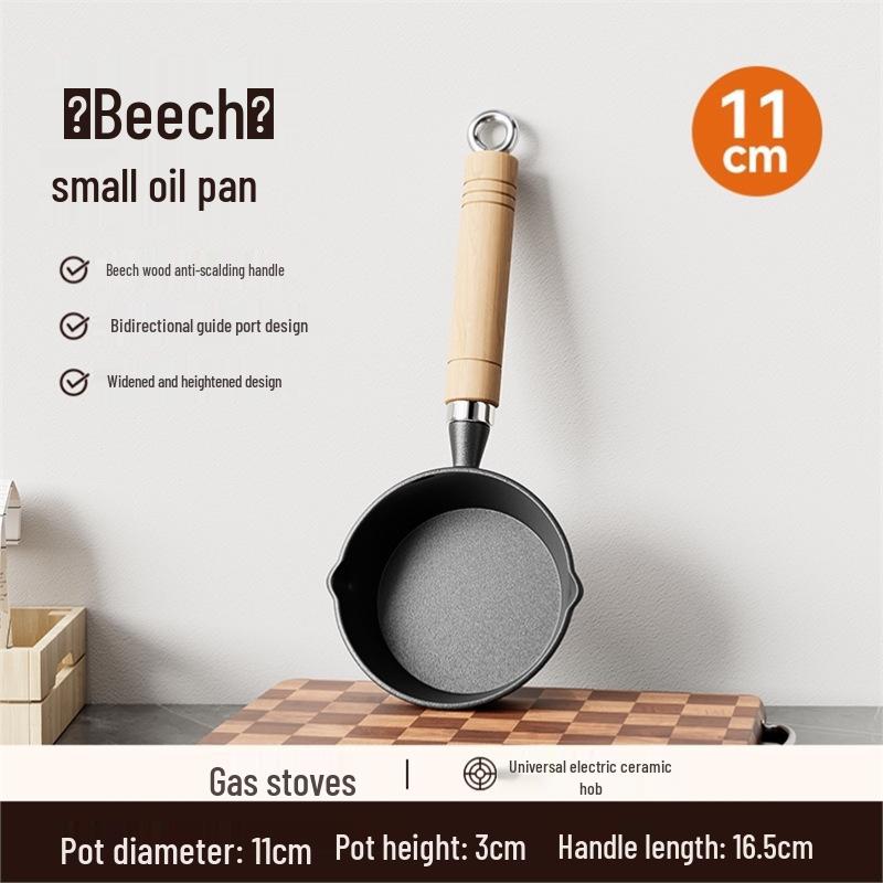 Vertiefter Gusseisen Eier- & Öl-Träufeltopf - Spritzfreies Design mit flachem Boden