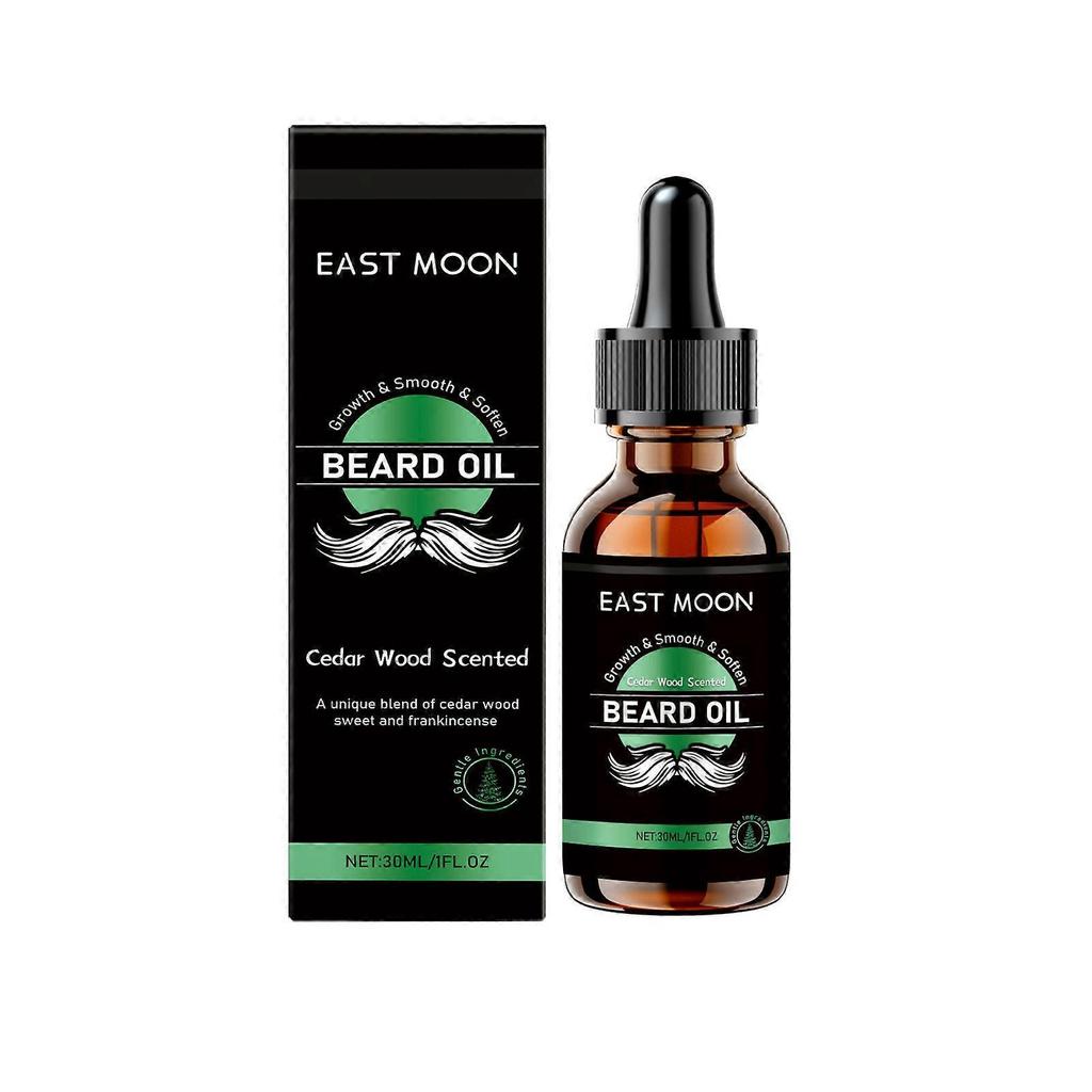 East Moon Men's Cedar Beard Care Essential Oil Fragrance Fresh Gentle Cleansing Moisturizing Refreshing Beard Oil