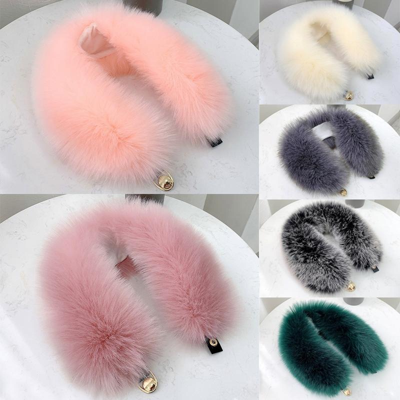 

Осень Зима Женщины Искусственный мех Воротник Шарф Толстая Теплая Имитация Меховой воротник Мода