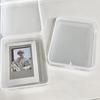 1Pcs Plastic Desktop Container Case Stickers Collection Photocard Holder Transparent Storage Box