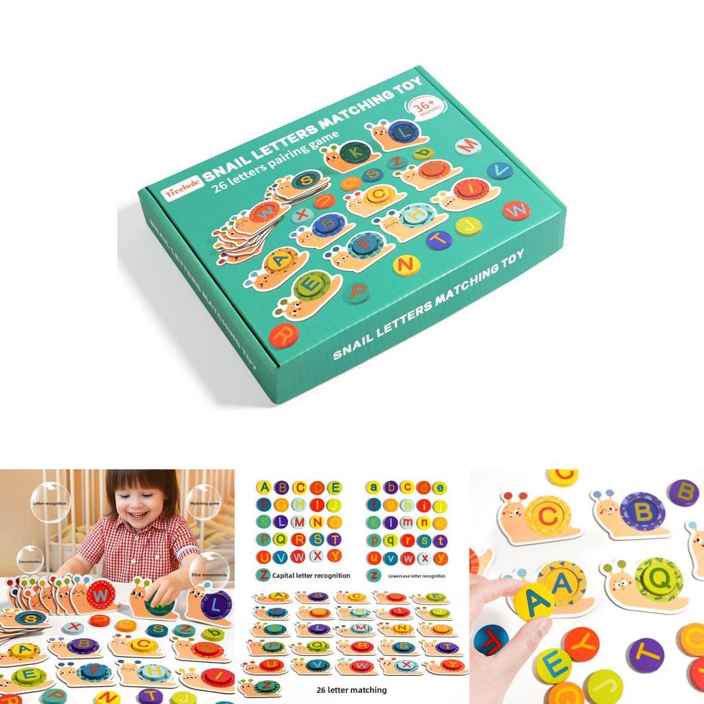 Wooden Alphabet Puzzle Game With Educational Blocks For Kids Learning And Brain Development