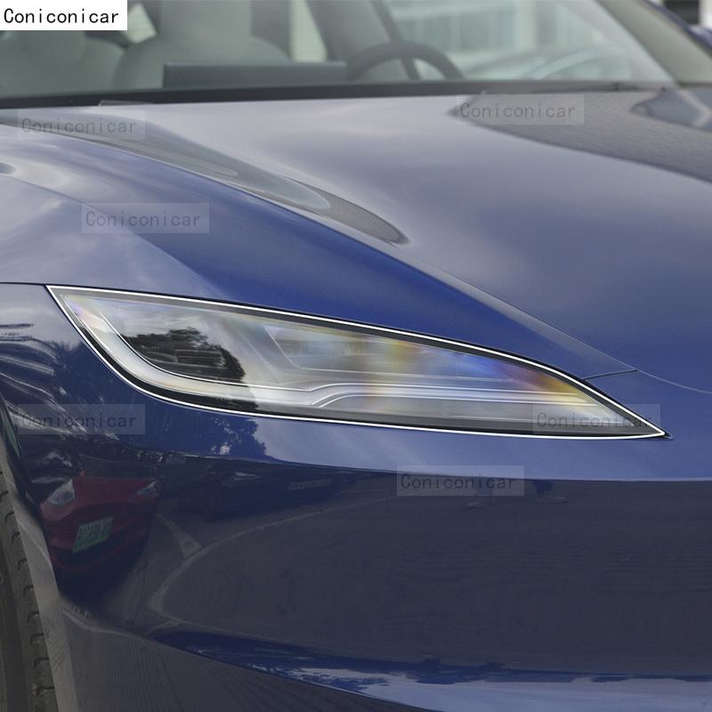 Pre TESLA Model 3 2023 2024 Auto Svetlomet Priehľadná TPU Ochranná Fólia Predné Svetlo Odlesk Zmena Farby Nálepka Príslušenstvo