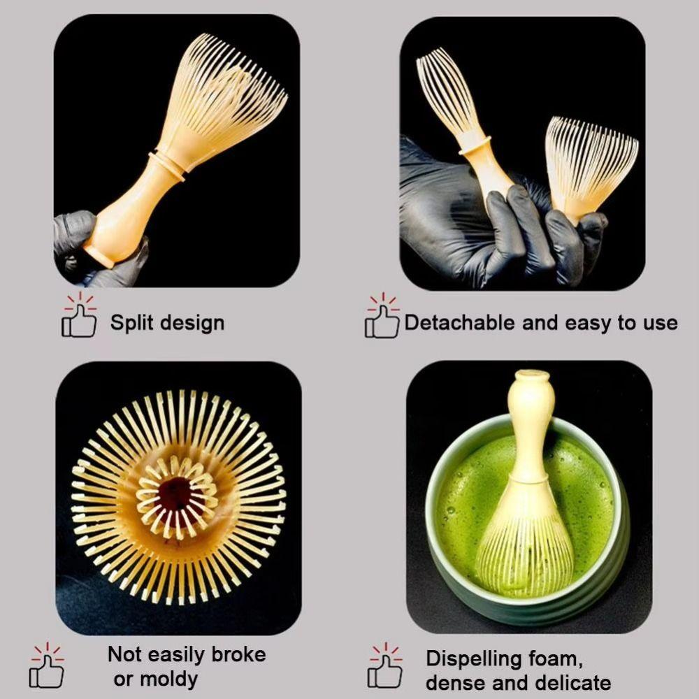 Reusable Green Tea Powder Whisk PP Tea Brush Traditional Matcha Whisk
