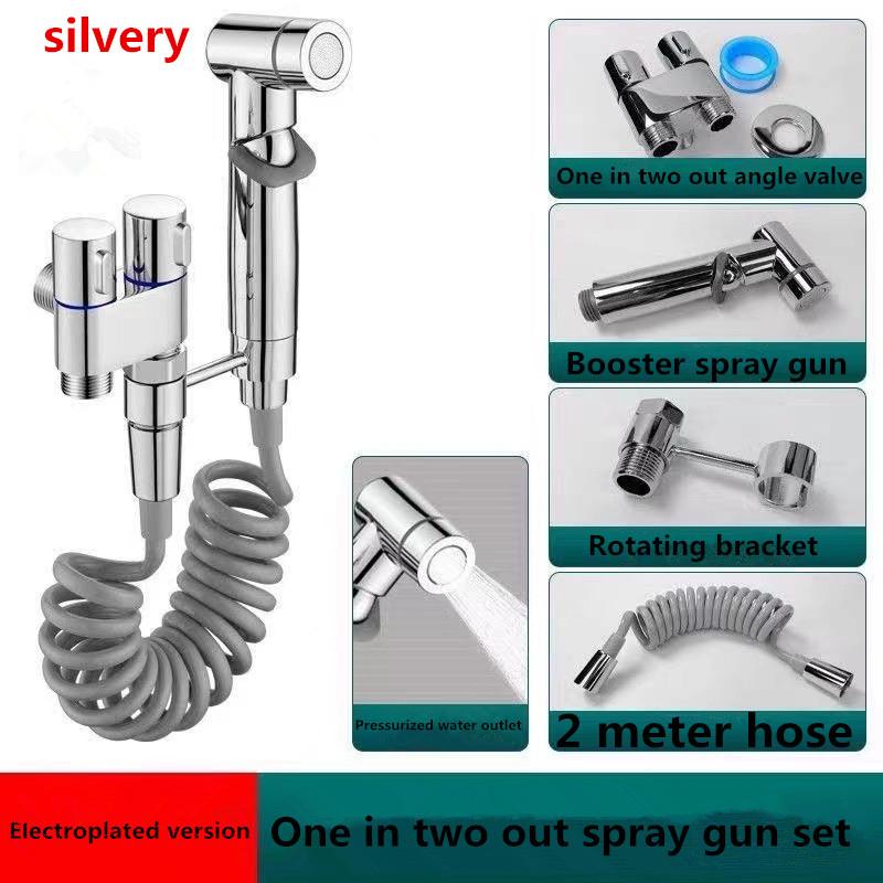 

Ванная комната Ручной унитаз Биде Смеситель Распылитель Ручной Биде Набор Туалет Самоочищающаяся Душевая Головка Один Вход Два Выхода Угловой Клапан Смеситель