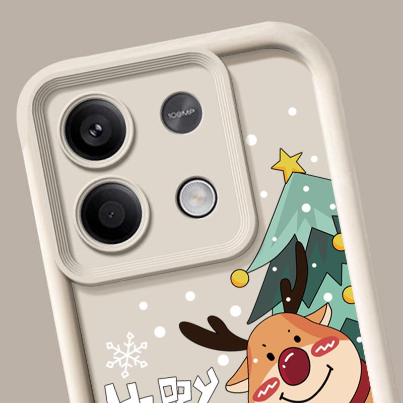 Pentru Xiaomi 13t Poco F6 X5 X6 Pro Redmi Note 13 12 11 10 Pro Crăciun Elk Model Bomboane Protectie lentile Husa din silicon moale