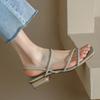 Fashion 2025 New Summer Sexy Open Toe Female Sandals Feet Bare Straps Shoes Rubber Soles Low Heel Women Sandalias Zapatos De Mujer