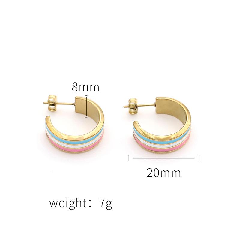 

Jewelry Personality Exaggerated Ear + High Sense 18K Electroplated Titanium Steel Leaf Jewelry Earrings Do Not Fade