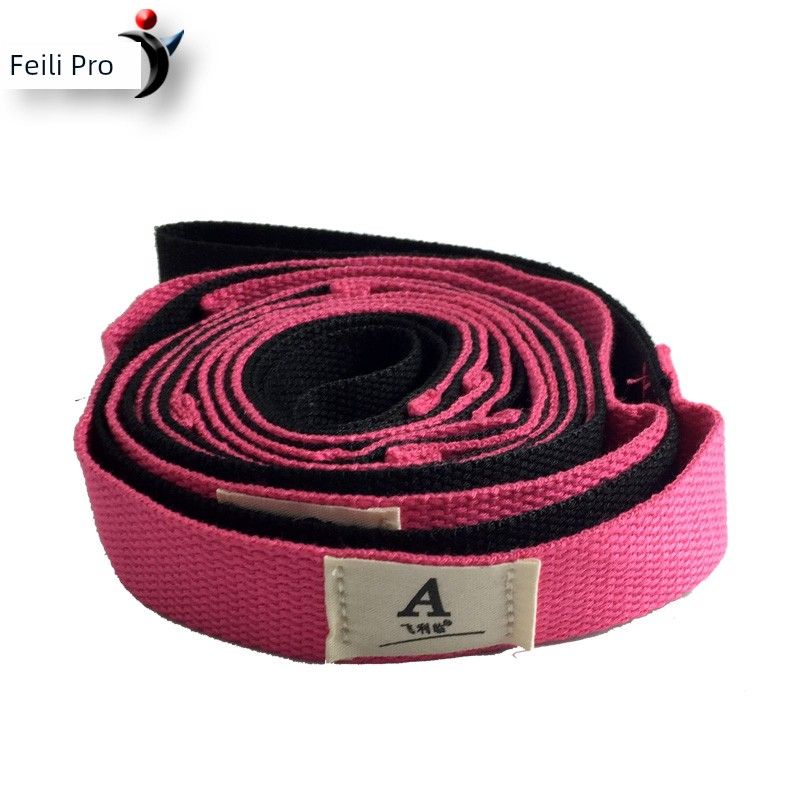 

Yichuan Cotton Lengthened Yoga Rope Stretch Band Pure Cotton Stretch Band Stretch Strap Flexible Soft Opening Band Segment Chrysanthemum Rope Rose red (multi-gear)