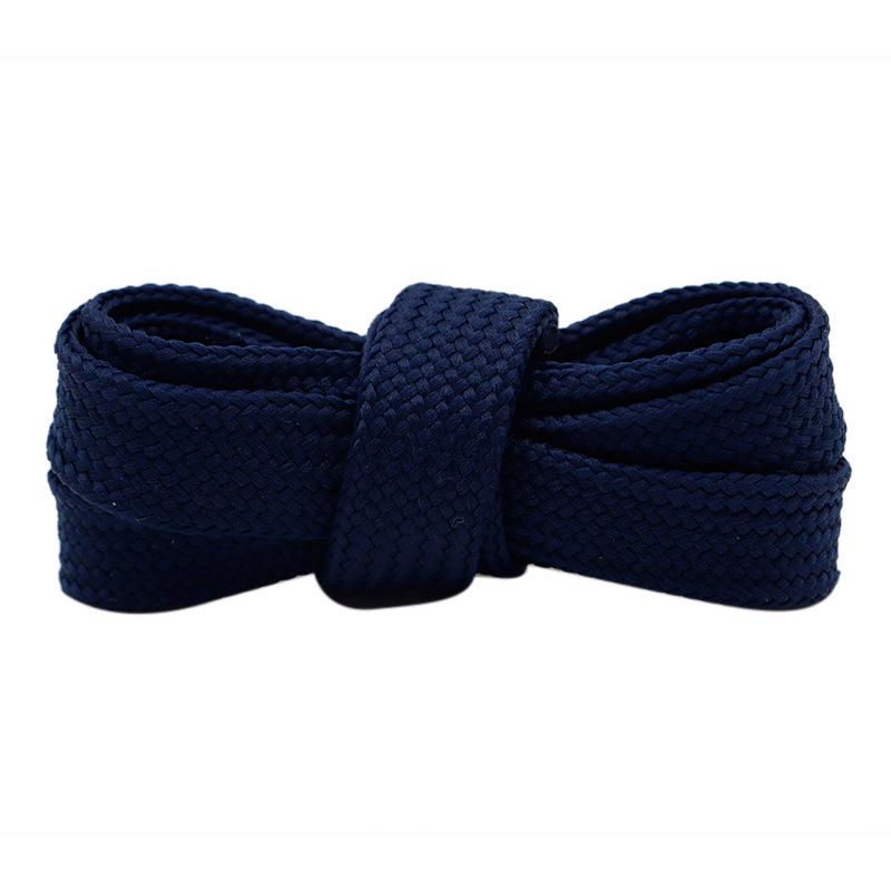 Kurojin McQueen 1.8cm Wide Flat Canvas Shoelaces - Solid Color Casual Sports Shoes