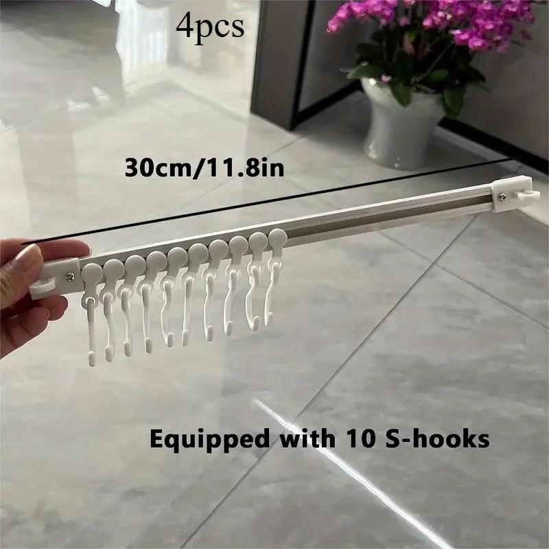 

Клейкая кухонная полка для хранения со скользящими крючками для легкой организации и экономии места - Не требует сверления, Рождественское хранение